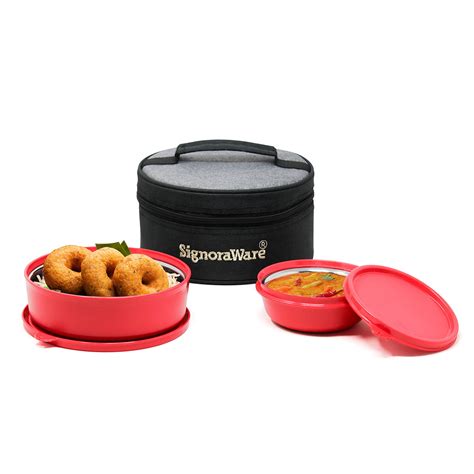 signoraware classic steel lunch box|signoraware microwave safe lunch box.